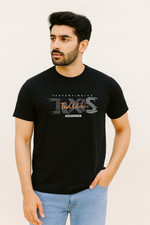 Load image into Gallery viewer, BLACK &quot;TXS&quot; PRINT T-SHIRT FOR MEN
