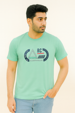 Load image into Gallery viewer, SEA GREEN &quot;AUTHENTIC WEAR&quot; PRINT T-SHIRT FOR MEN
