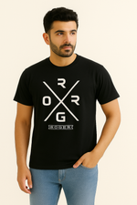 Load image into Gallery viewer, BLACK &quot;ROGER&quot; PRINT T-SHIRT FOR MEN
