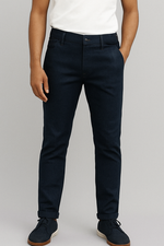 Load image into Gallery viewer, NAVY BLUE STRETCH COTTON JEANS FOR MENS
