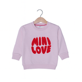 PINK MINI LOVE EMBROIDERED TERRY FABRIC SWEATSHIRT