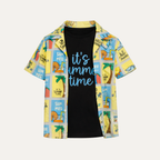 Mix It's Summer Time Print Casual Shirt For Boys