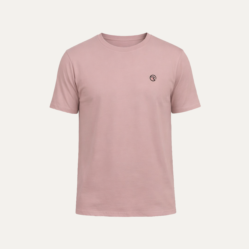 Pink Plain Activewear T-shirt For Women