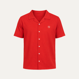 Red Jersy Fabric Half Sleeves Casual Shirt For Men