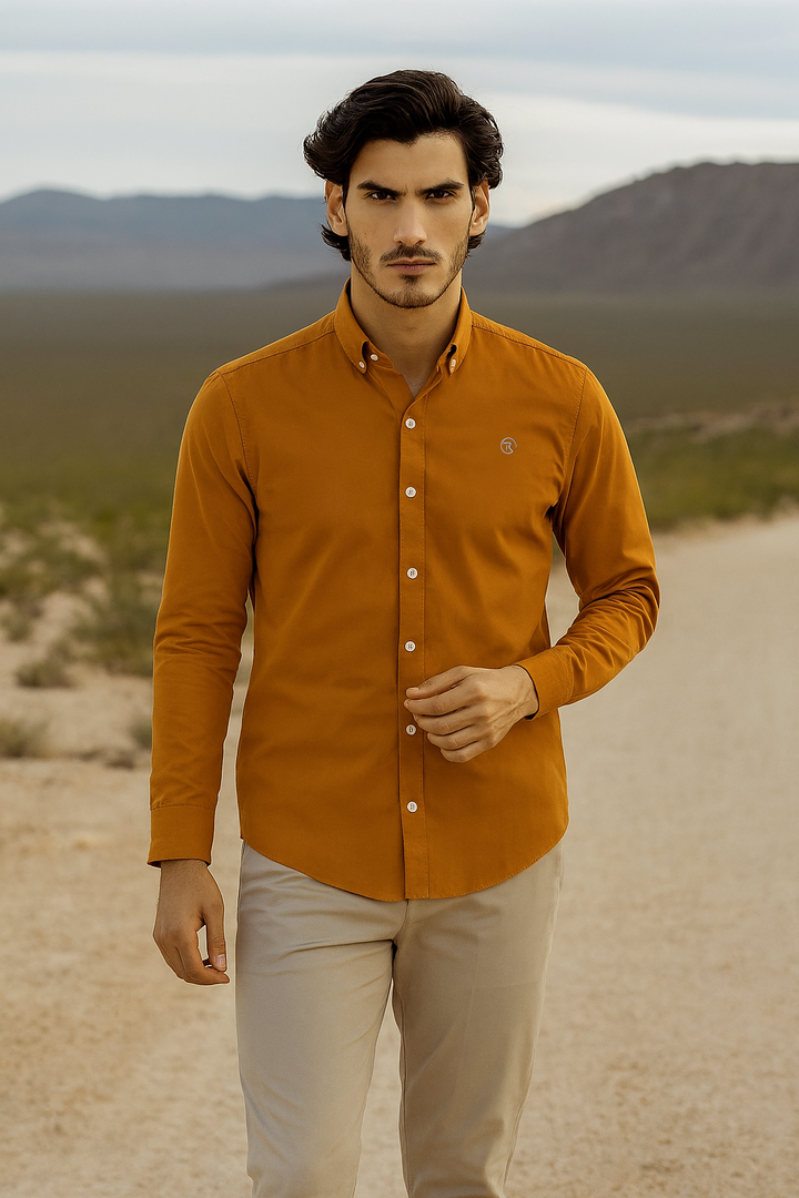 MUSTARD - PREMIUM QUALITY CASUAL SHIRT FOR MEN