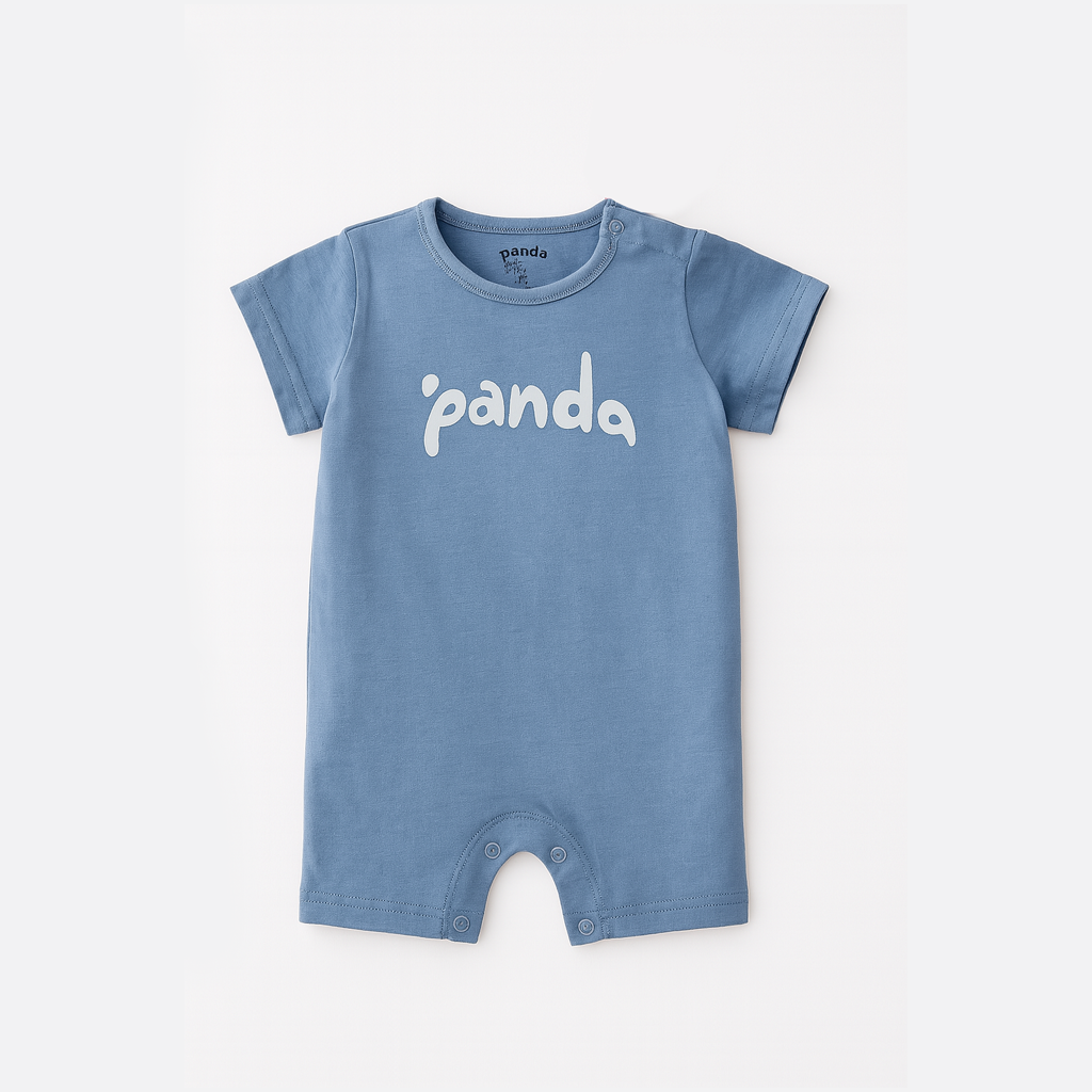 BLUE PANDA PRINT HALF BODY ROMPER Secondary image