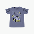 HAZEL GREY "NEW YORK CITY" PRINT HALF SLEEVES T-SHIRT FOR BOYS