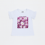 Load image into Gallery viewer, WHITE &quot;WE LOVE DAISIES&quot; T-SHIRT TOP FOR GIRLS
