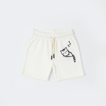 Load image into Gallery viewer, WHITE CAT PRINT SHORTS FOR UNISEX
