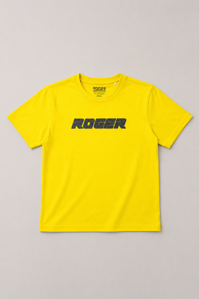 Yellow Roger Print T-Shirt For Men
