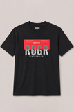 Black Denim Roger Print T-Shirt For Men