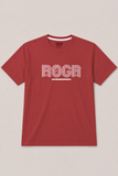 Dull Red Roger Print T-Shirt For Men
