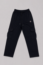 Black Double Pocket Jersy Fabric Trouser For Mens