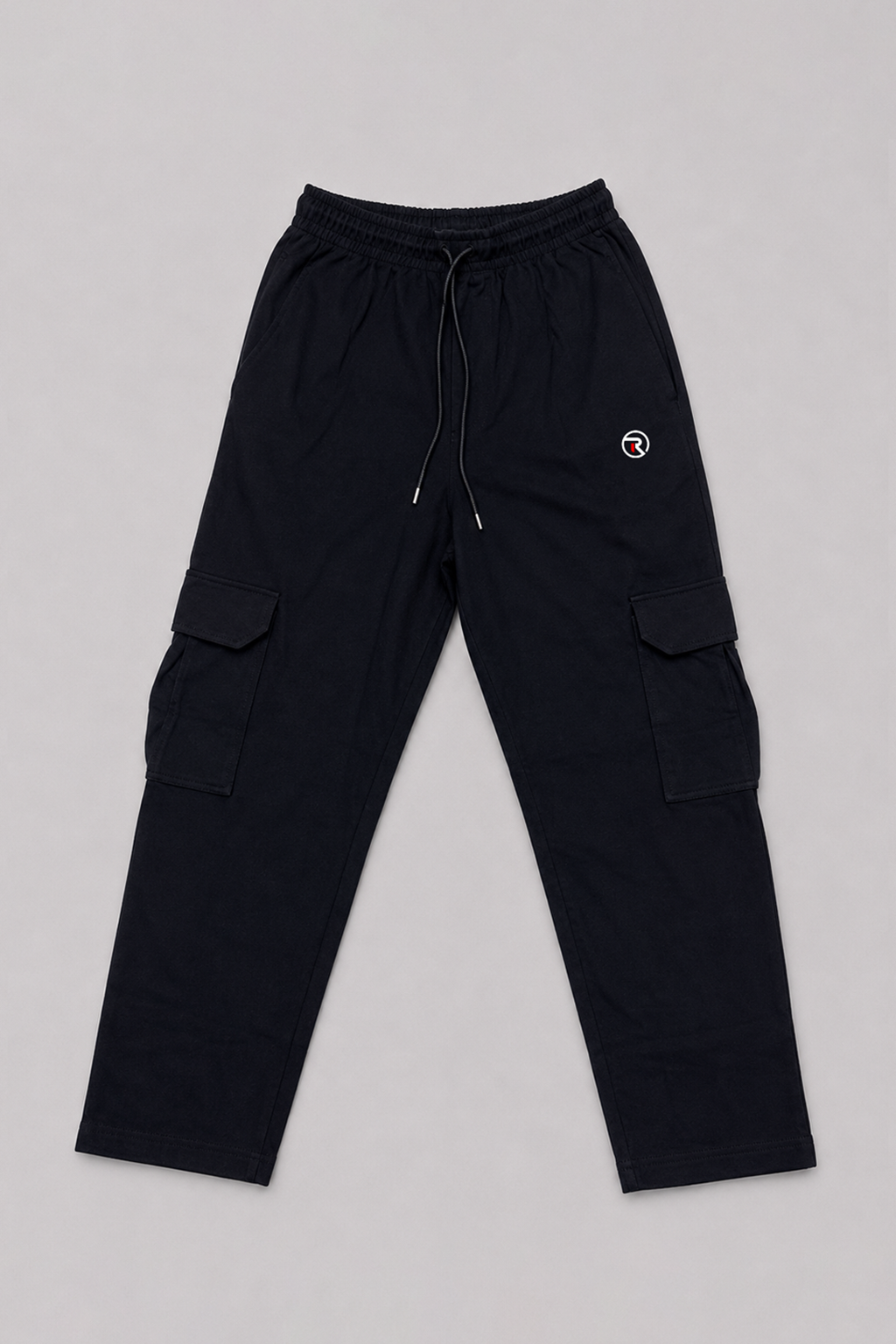 Black Double Pocket Jersy Fabric Trouser For Mens