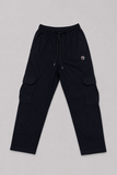 Black Double Pocket Jersy Fabric Trouser For Mens