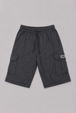 Charcoal Grey Double Pocket Shorts For Mens