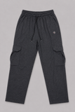 Charcoal Grey Double Pocket Jersy Fabric Trouser For Mens
