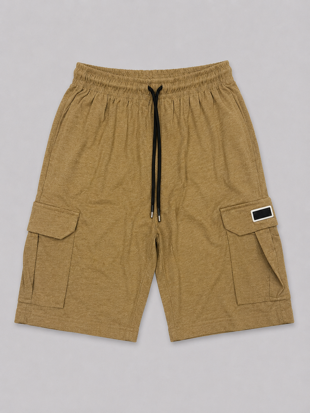 Brown Double Pocket Shorts For Mens