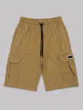 Brown Double Pocket Shorts For Mens