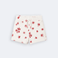 WHITE WITH RED TREE PRINT SHORTS FOR UNISEX
