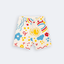 WHITE SUN & FLOWERS PRINT SHORTS FOR GIRLS