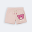 BABY PINK HUX BEAR PRINT SHORTS FOR GIRLS