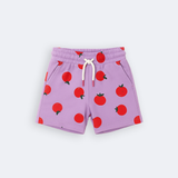PURPLE TOMATO'S PRINT SHORTS FOR GIRLS
