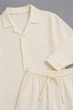 Skin Co-ord Ribbed Fabric Suit For Women
