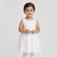White With Pink Stars Frock For Girls ( Minor Defection )