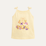 Yellow Sun Shine Print T-shirt Top For Girls