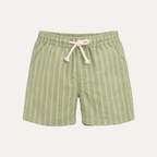 Green With White Stripes Shorts For Unisex