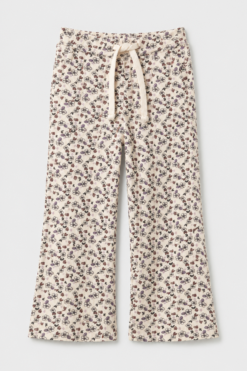 Cream With Multi Flowers Print Flapper For Girls Main image