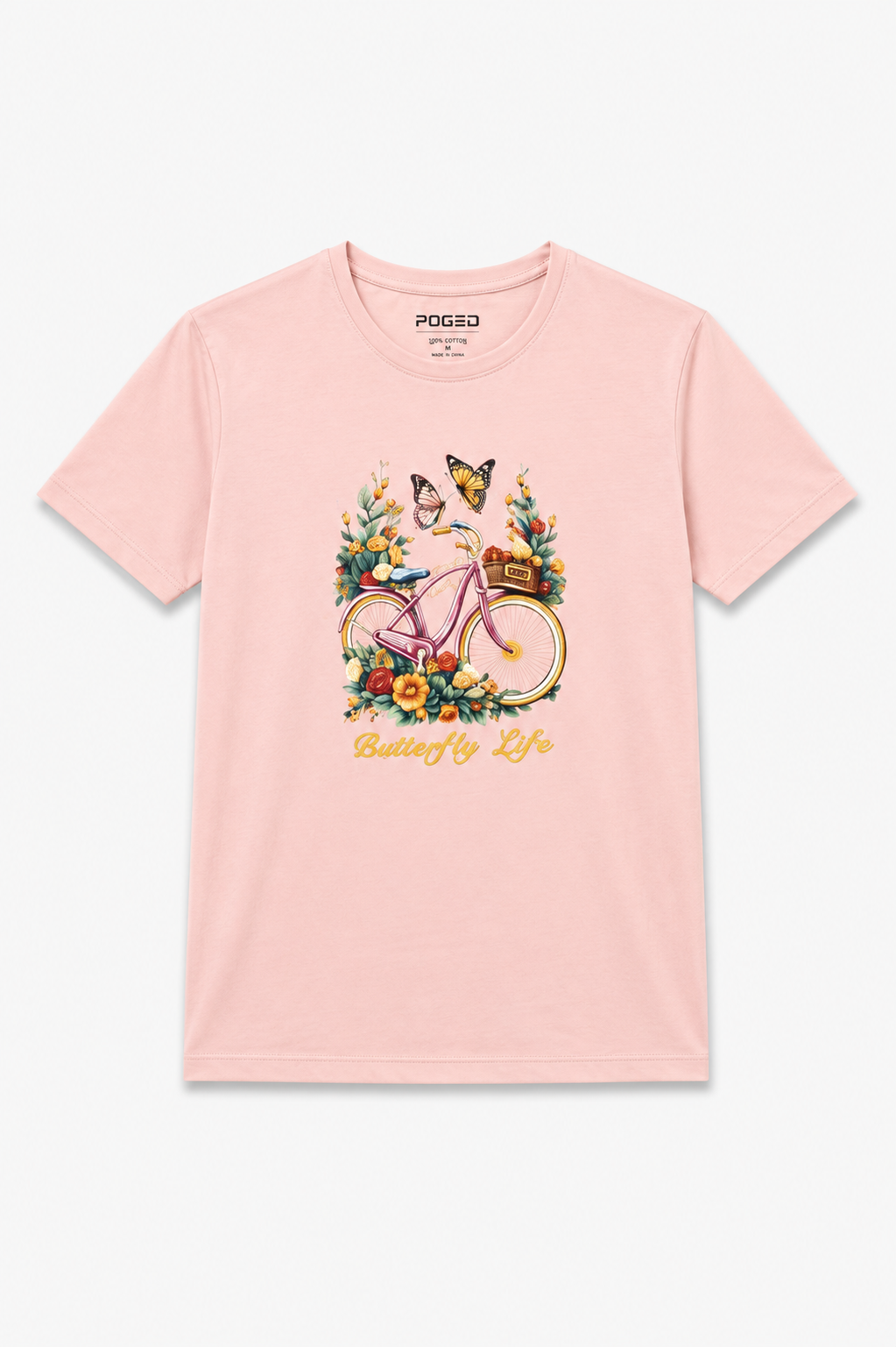 Pink Cycle Print T-Shirt For Women Main image