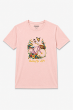 Pink Cycle Print T-Shirt For Women