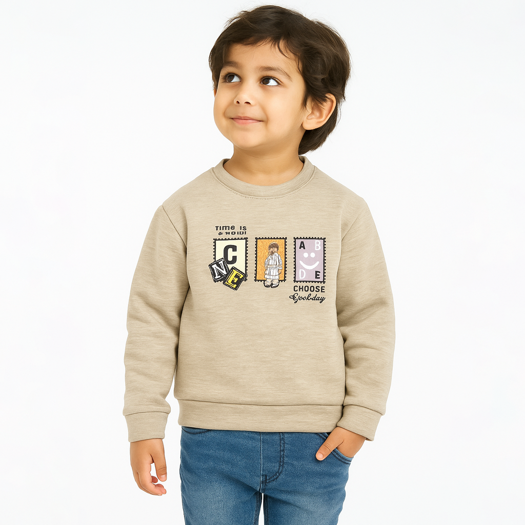 Brown Choose Fur & Fleece Fabric Sweatshirt Main image