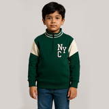 Green Half Zip Jacket For Winters