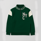 Green Half Zip Jacket For Winters