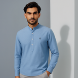 SKY BLUE KURTI STYLE - PREMIUM QUALITY CASUAL SHIRT FOR MEN