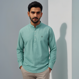 SEA GREEN KURTI STYLE - PREMIUM QUALITY CASUAL SHIRT FOR MEN