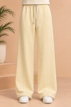 CREAM STRAIGHT FIT JOGGING TROUSER FOR WOMEN