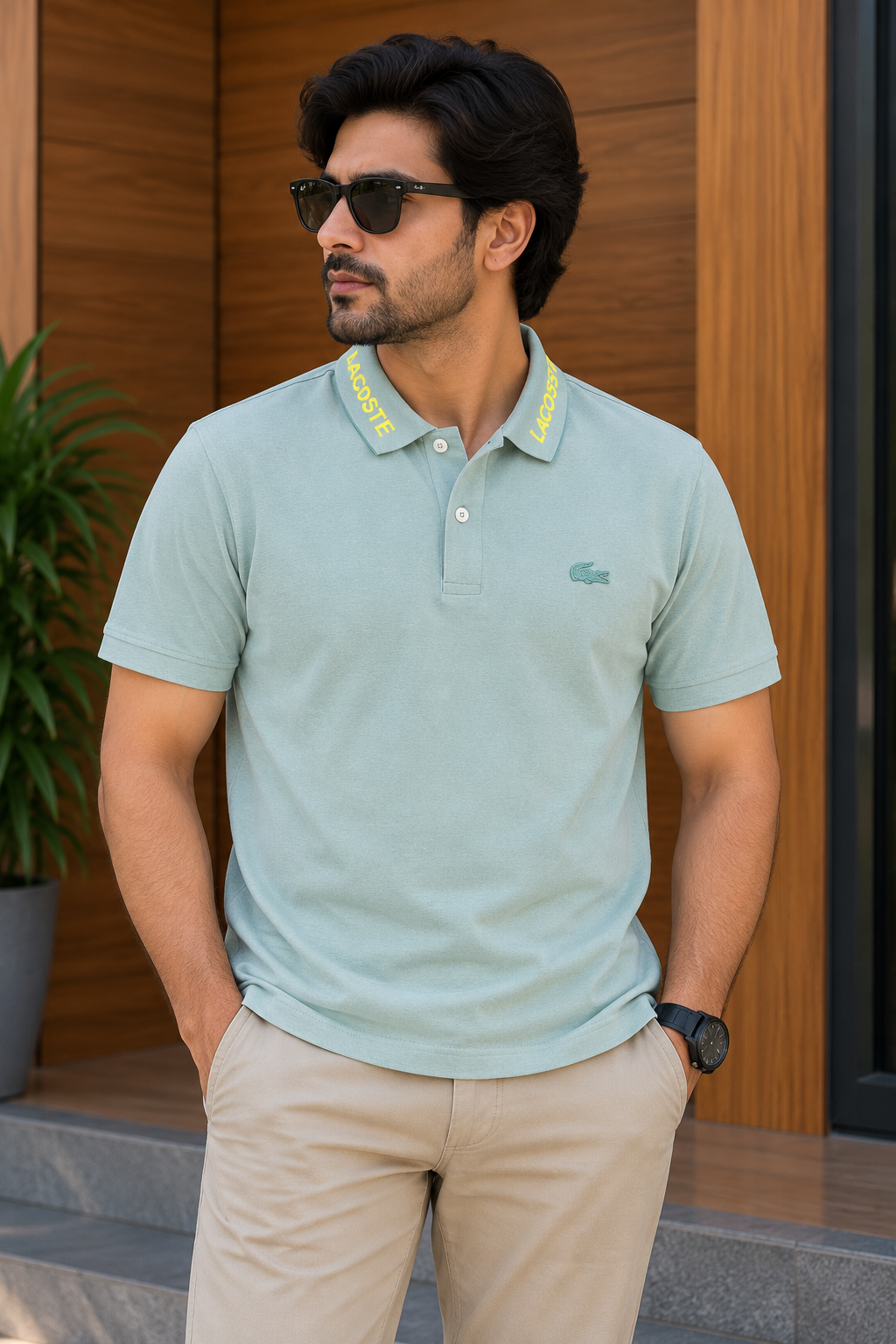 Turqouise Crocodile Relax Fit Polo