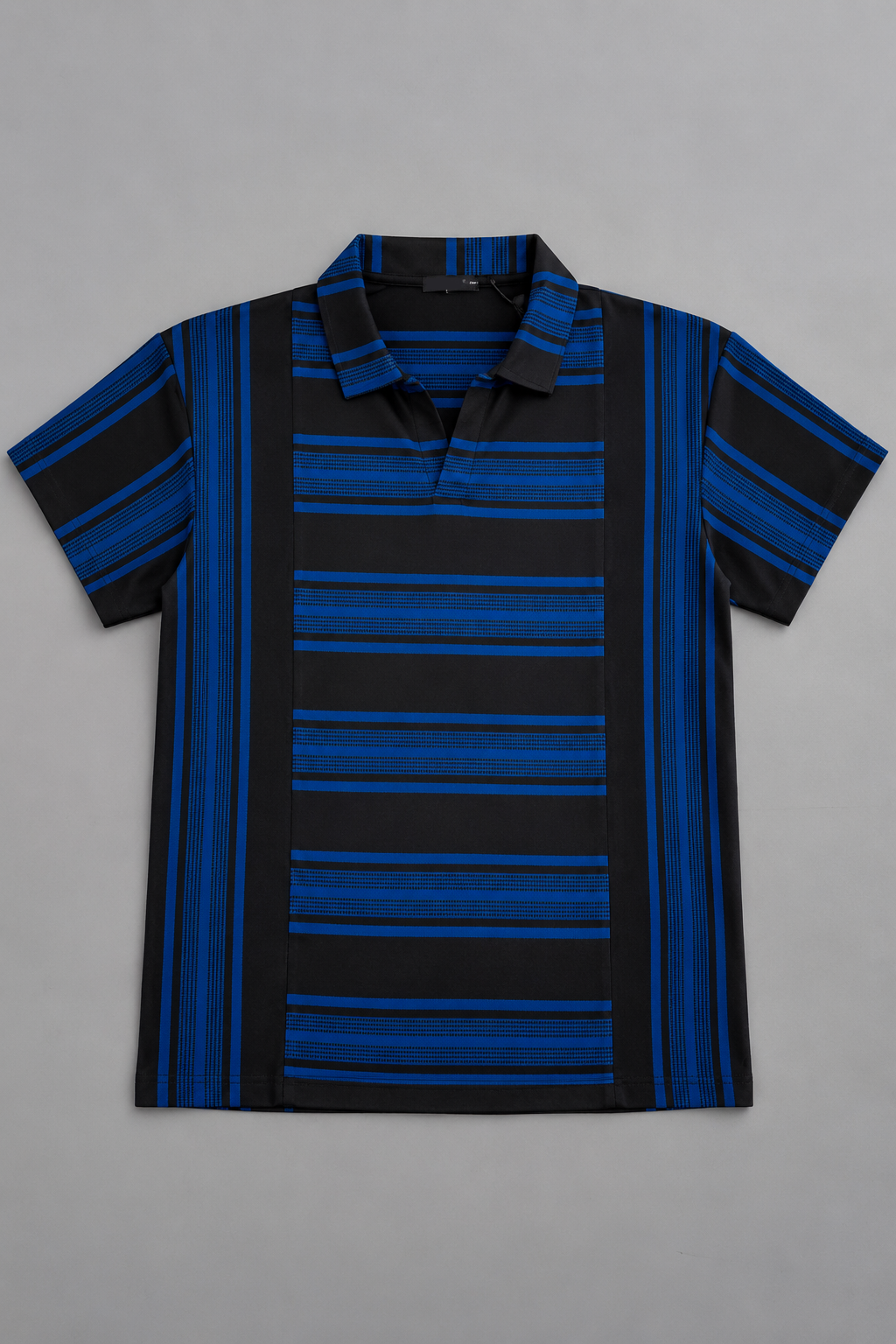 Blue & Black Stripes Polo