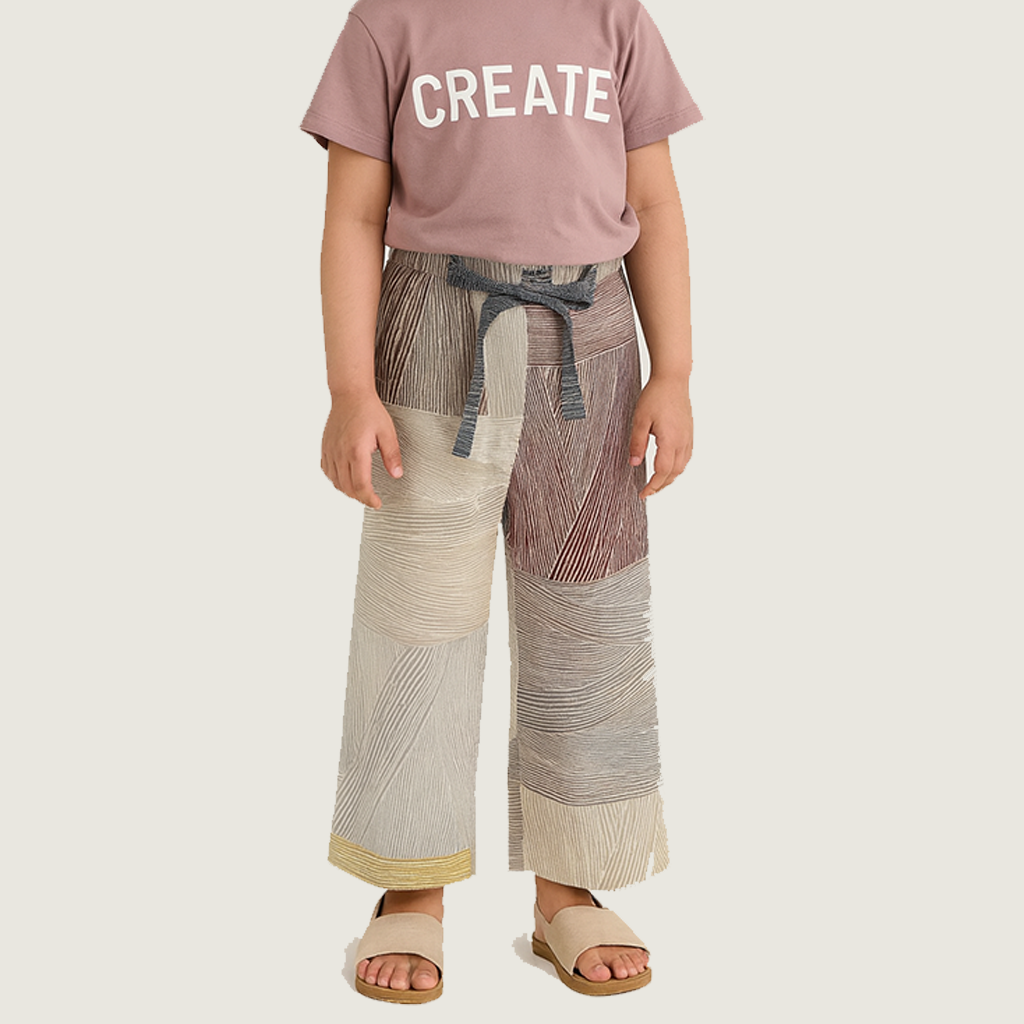 New Brown Stripes Printed Cotton Pajama Main image