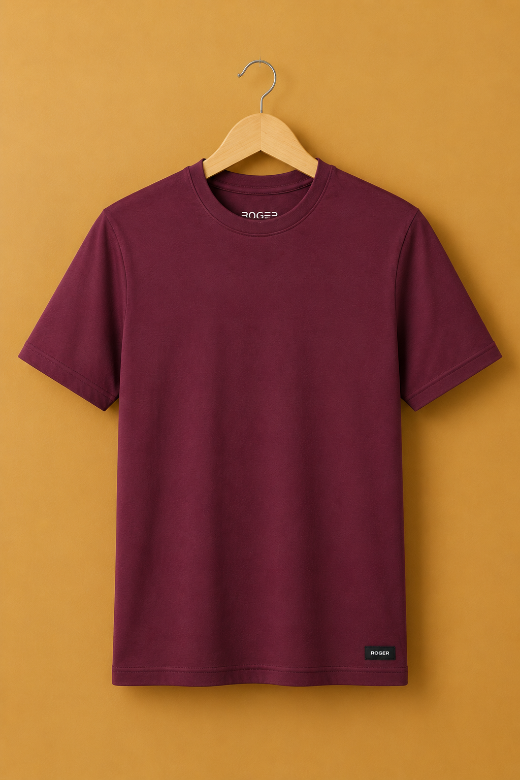 Maroon T-Shirt Plain For Men