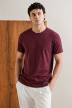 Maroon T-Shirt Plain For Men