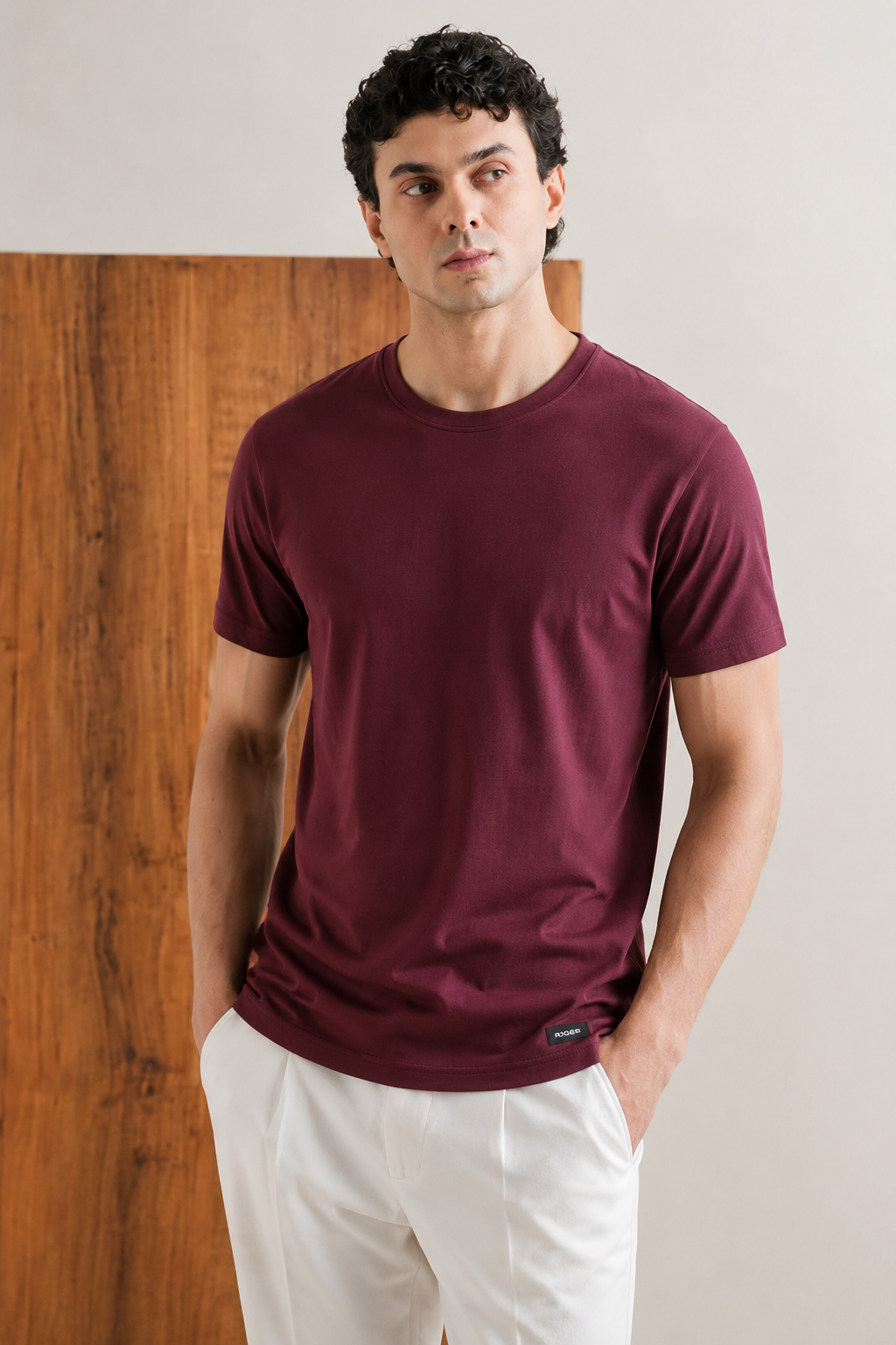 Maroon T-Shirt Plain For Men