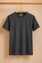Charcoal-Grey T-Shirt Plain For Men