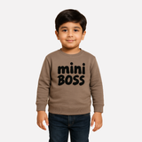 Dark Grey Mini Boss Terry Fabric Sweatshirt