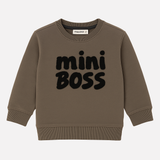 Dark Grey Mini Boss Terry Fabric Sweatshirt