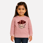 Pink Mashroom Terry Fabric Sweatshirt